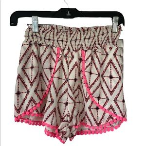 Stylebook Shorts Size Small. White Multi-colored